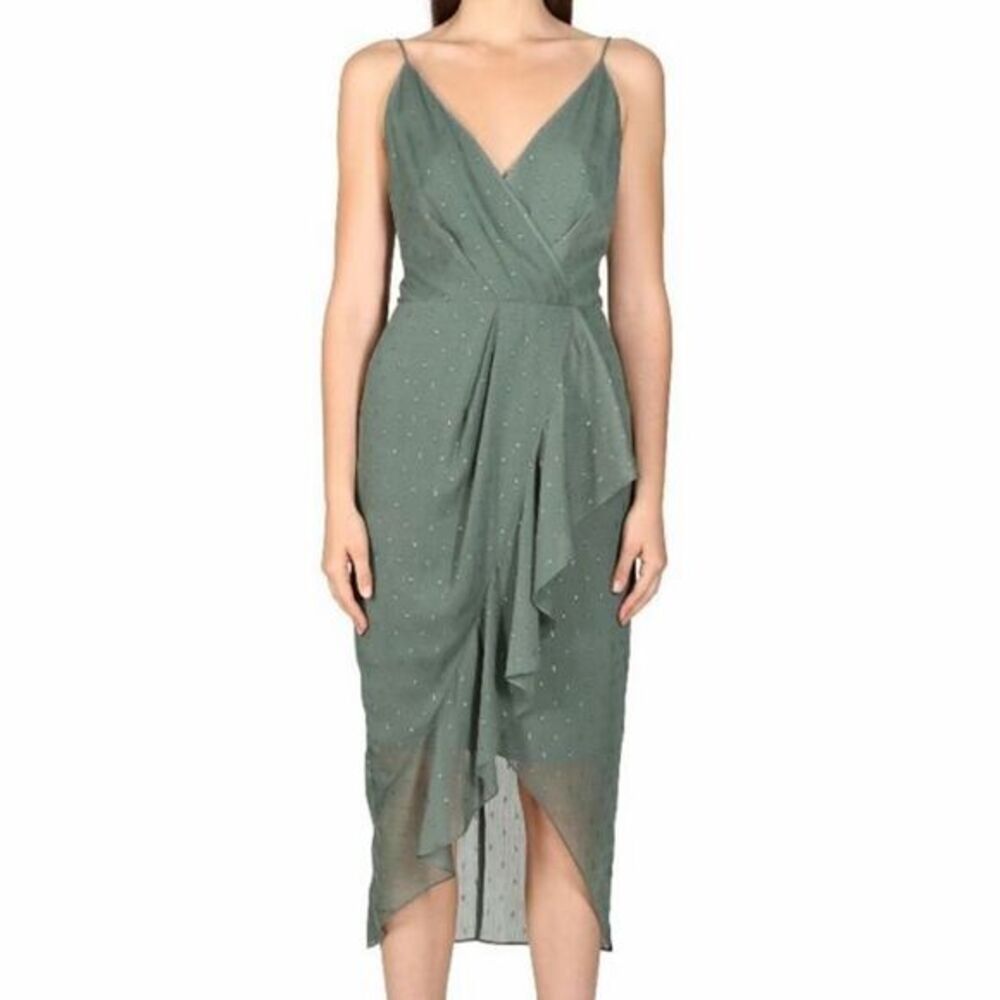 NORDSTROM DRESS Willows Forest Green Drape Dress
